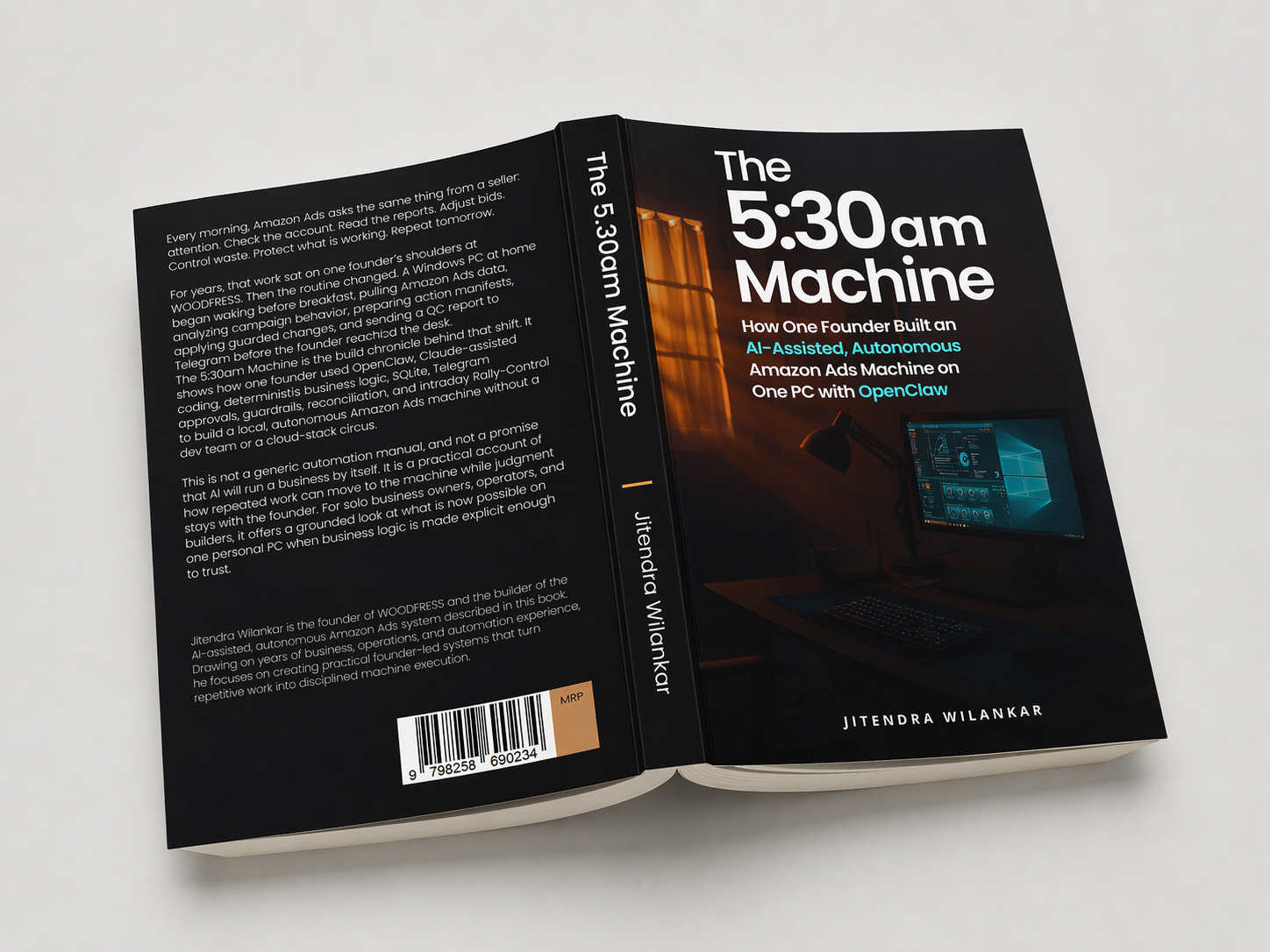 Paperback open book preview